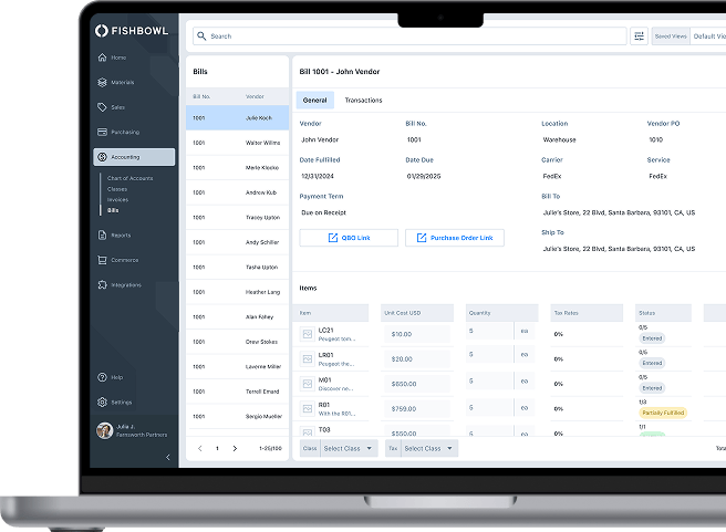 Fishbowl Drive Dashboard